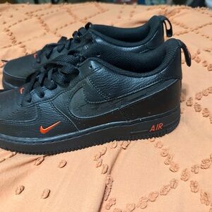 Nike Kids Black and Orange Sneakers